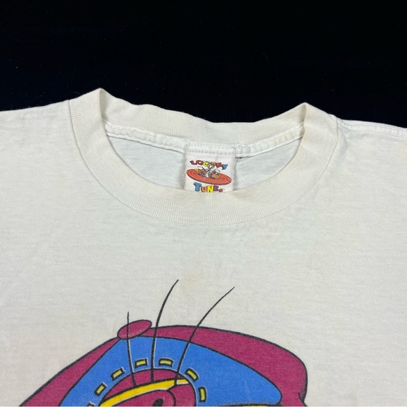 Vtg Looney Tunes Tweety Bird T-Shirt XL 90s Double Sided Hip Hop Rap White B9 - Picture 5 of 10